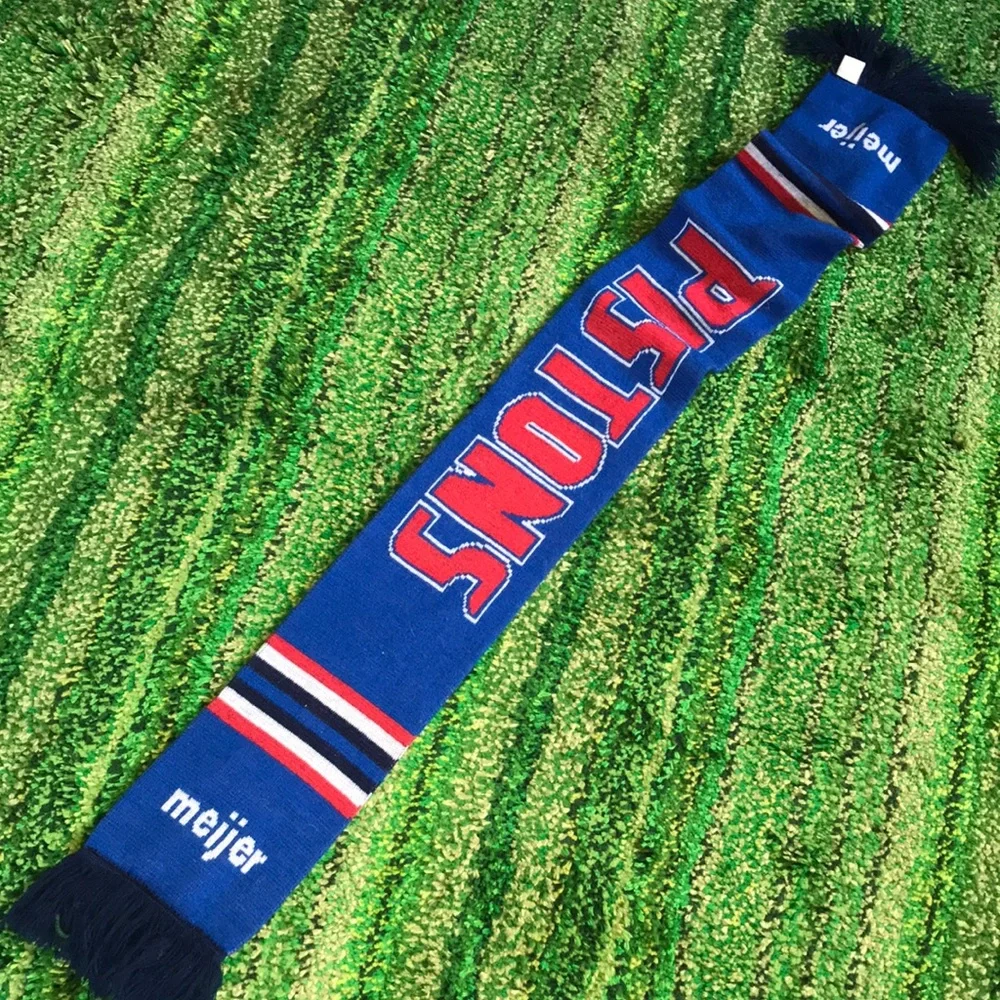 NBA Detroit Pistons Blue and Red Knit Fan Scarf